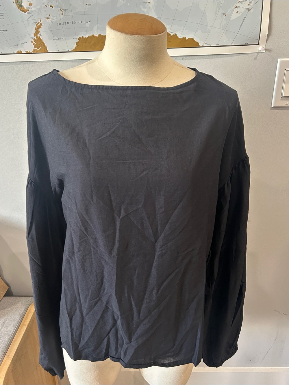 WeWoreWhat Billow Sleeves Boatneck Top - Picture 5 of 5